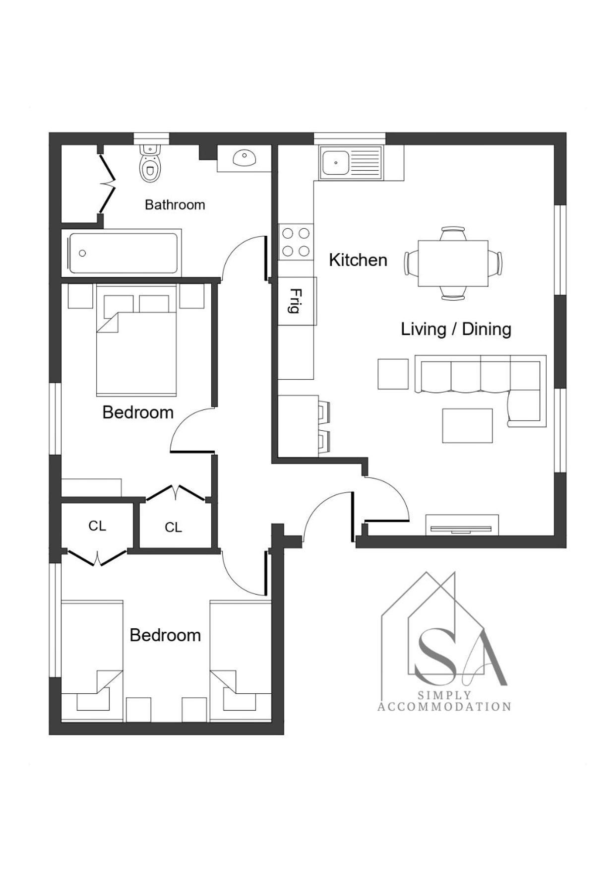 Spacious 2Br Flat - 2 Free Parking Spaces - Near Lgw Airport Кроули Екстериор снимка